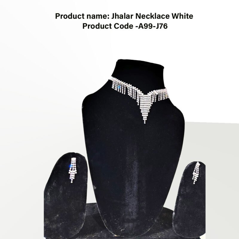 Jhalar Necklace White